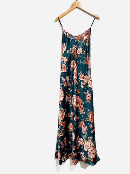Free People Intimately Green Floral Slip Dress - XS