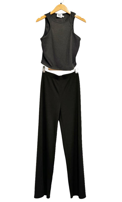 Princess Polly Black Ribbed Tank and Pant Set - 4