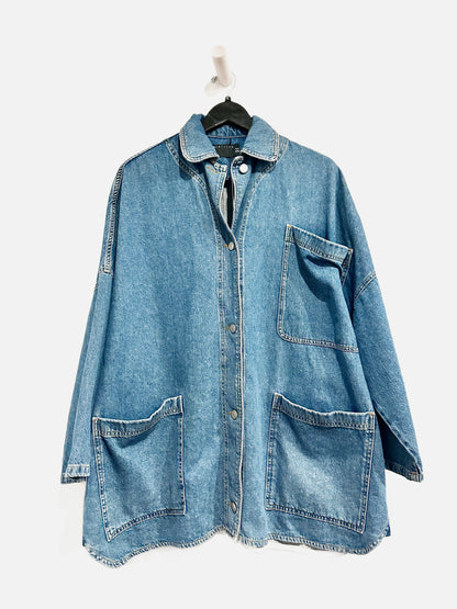 ASOS Edition Oversized Mansy Denim Shacket - 4