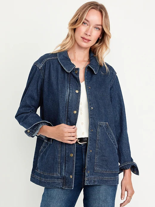 Old Navy Relaxed Jean Barn Jacket - PS