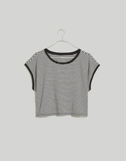 Madewell Black and White Stripe Tank - XS