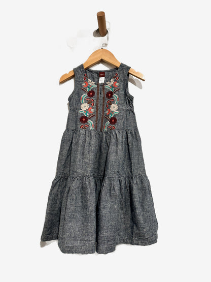 Tea Girls Embroidered Dress - 3