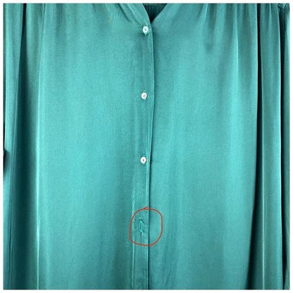 Cali Dreaming Green Button Down Maxi Dress Size Large