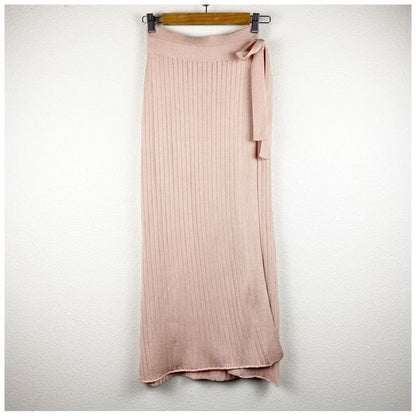 Free People Under Sun Ribbed Maxi Skirt in Pink Size XS