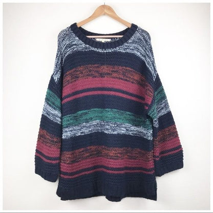 Xirena Colorful Stripe Alpaca Blend Sweater Size Large