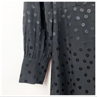 J.Crew Shift dress in jacquard floral dot in Black Size 2