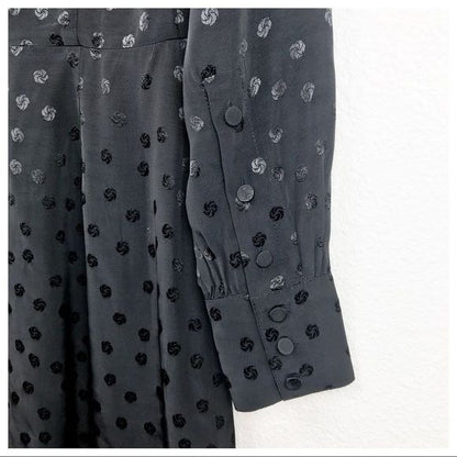 J.Crew Shift dress in jacquard floral dot in Black Size 2