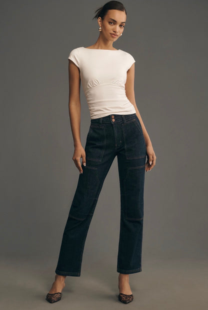 Anthropologie Pilcro The Wanderer Mid-Rise Relaxed-Leg Jeans - 31