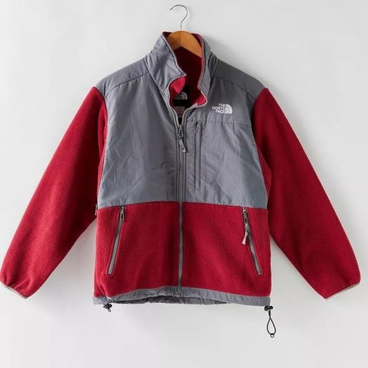 The North Face Gray/Red Vintage Fleece Jacket Size Medium