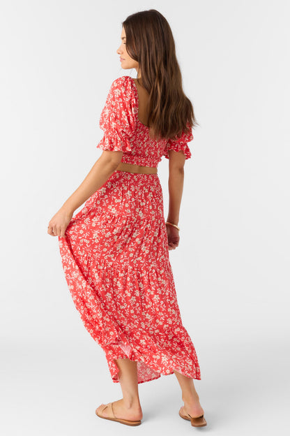 O’Neill Luciana Midi Skirt Set in Cayenne - Small