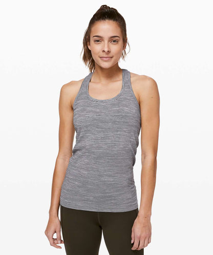 Lululemon Swiftly Speed Racerback Tank in White/Black - 8