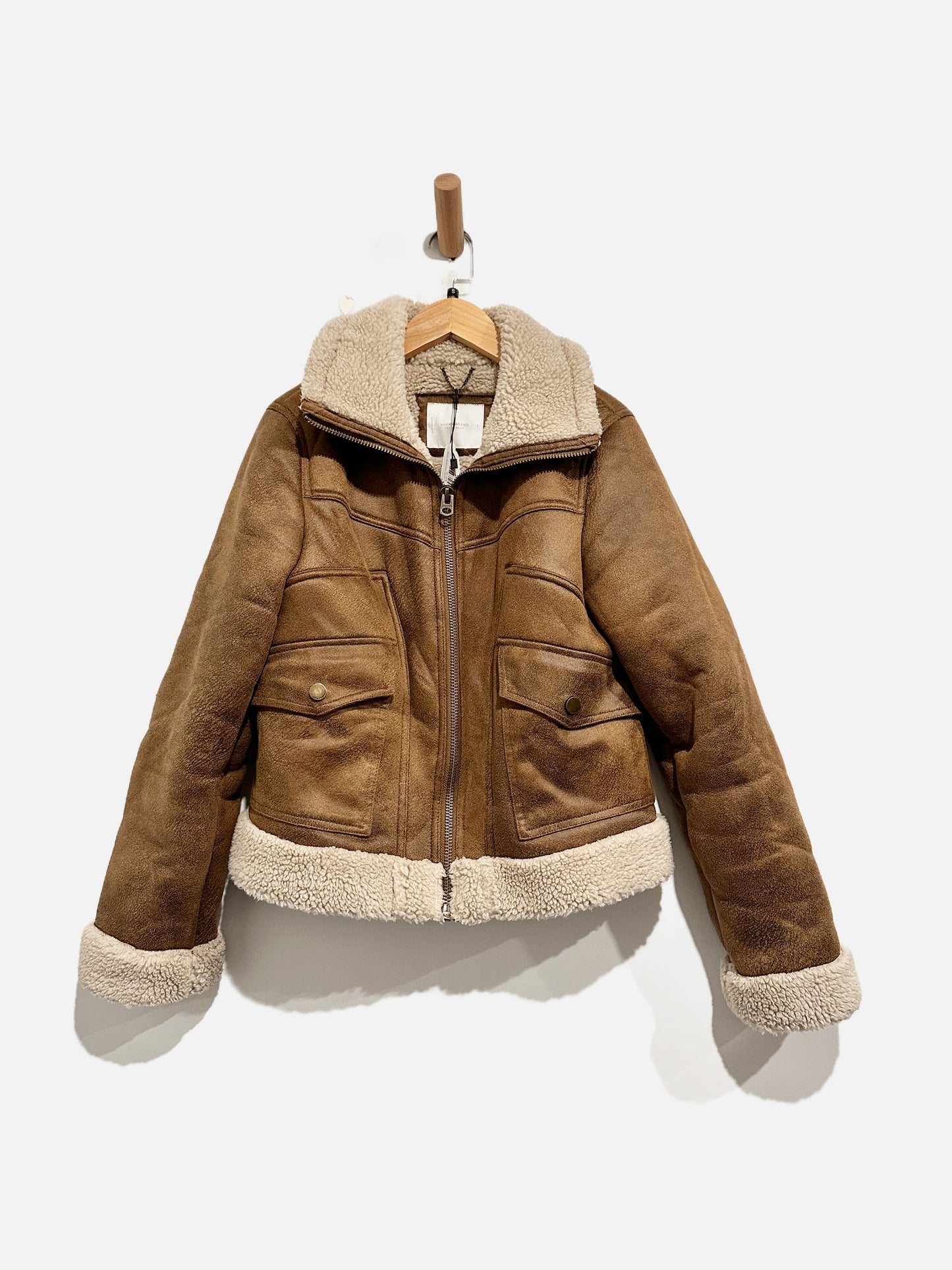 Lucky Brand Brown Sherpa Lined Jacket - Small