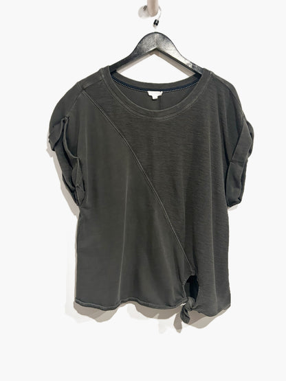 Anthropologie Pilcro Gray Short Sleeve Top - Large