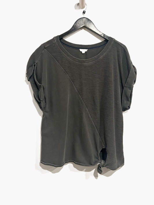 Anthropologie Pilcro Gray Short Sleeve Top - Large