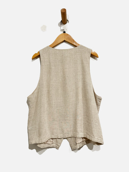 And Now This Cream Linen Vest - Large