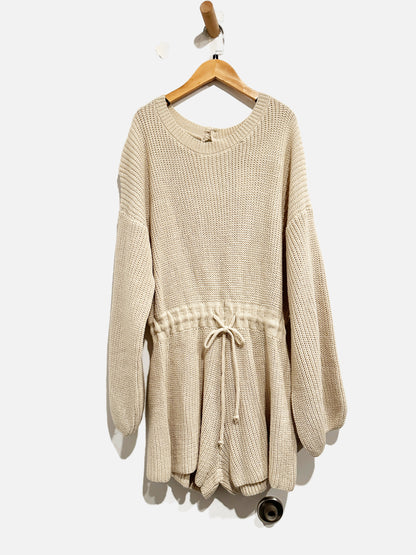 Lucca NWT Cream Sweater Romper - Large
