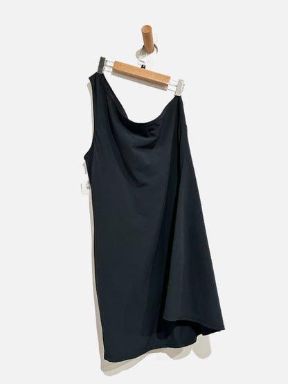 Abercrombie & Fitch The Traveler One Shoulder Athletic Mini Skort Dress in Black - Large