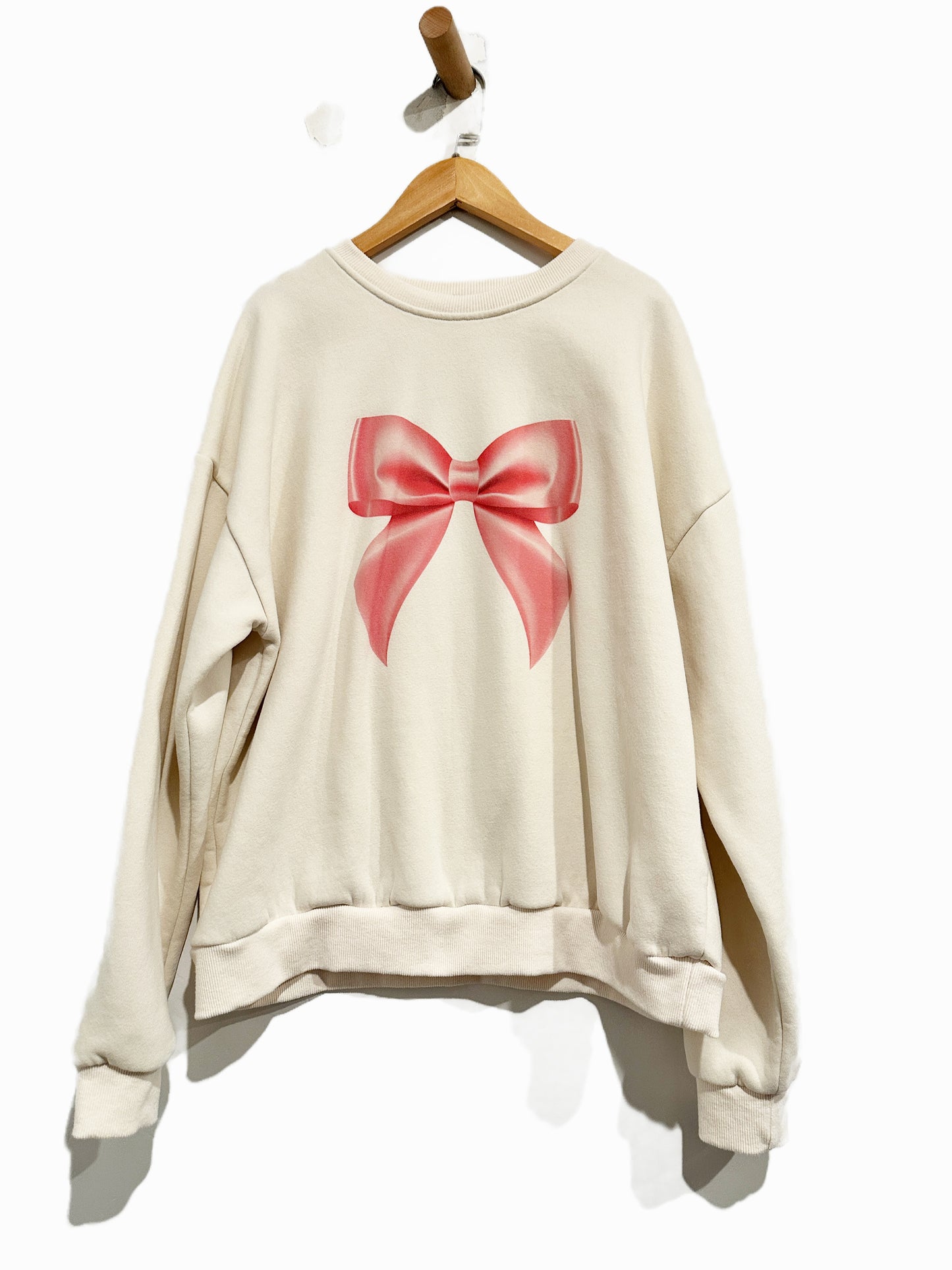 Edikted Bow Brat Printed Sweatshirt - Small