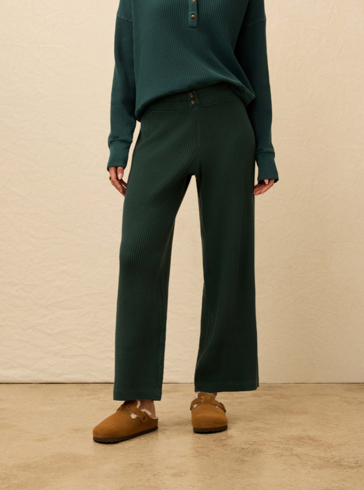 Faherty Apres Waffle Pant in Seamoss - Medium