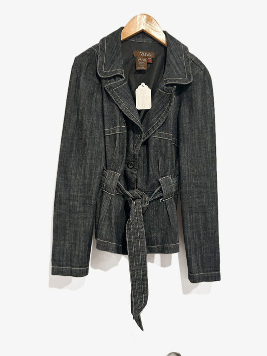 Yuva Y2K Belted Denim Blazer - Medium