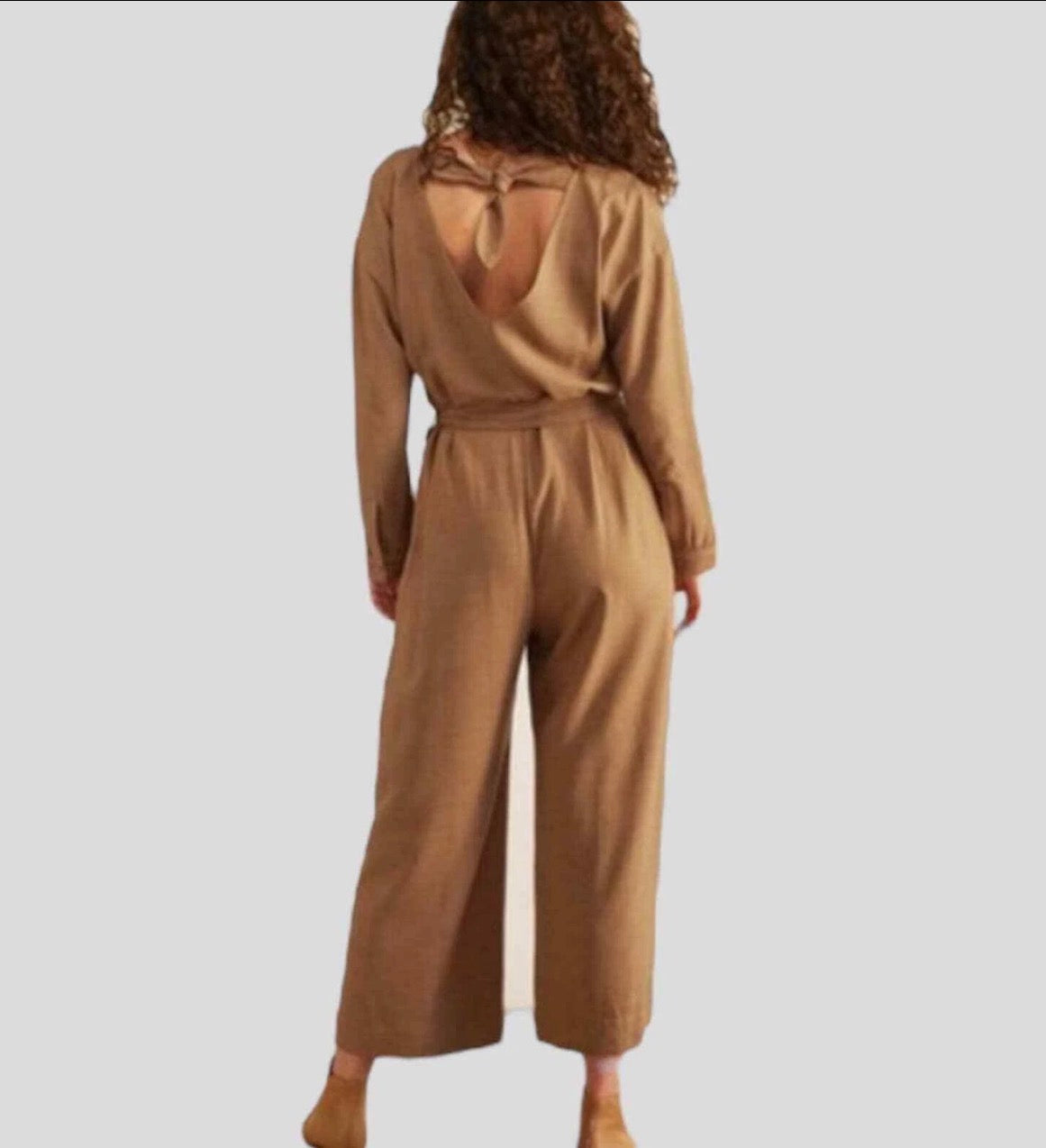 The Odells Brown Wide Leg Jumpsuit - Small
