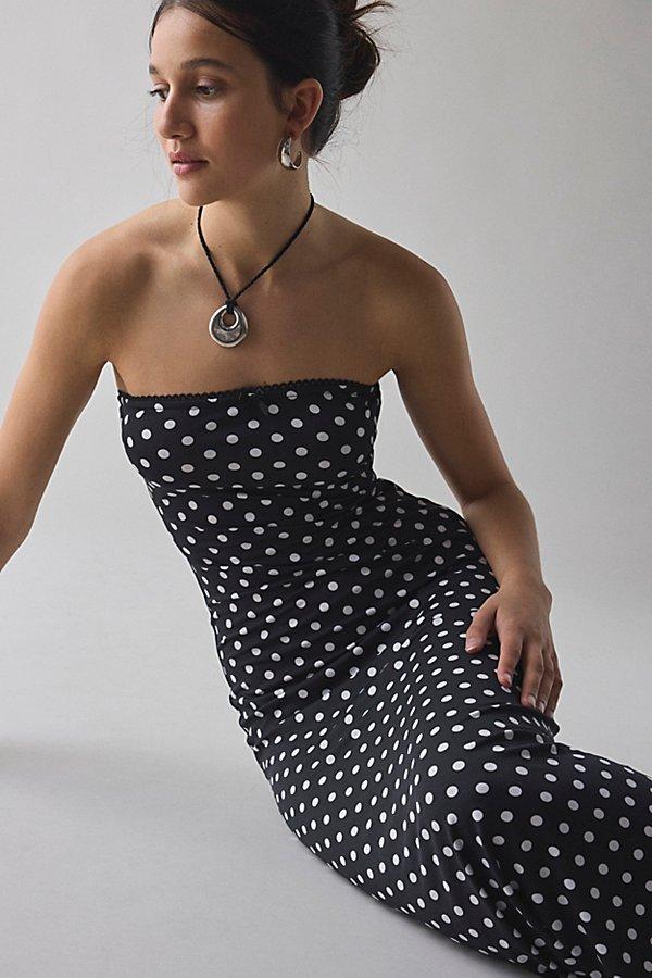 Urban Outfitters Alexis Polka Dot Strapless Maxi Dress - XXS