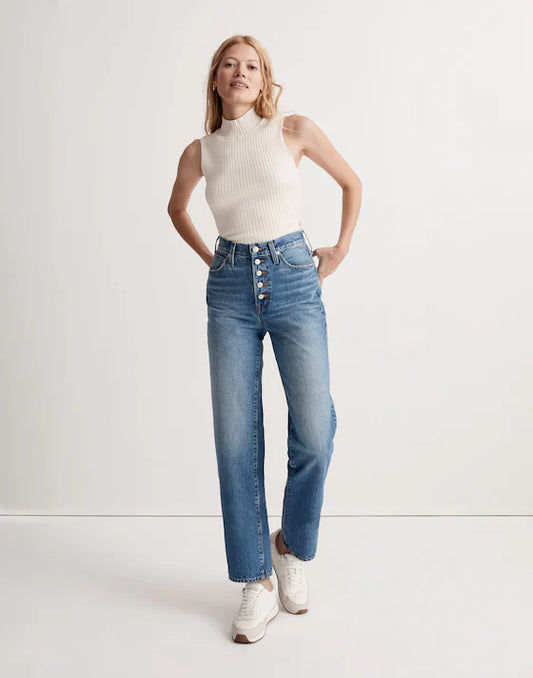 Madewell The Perfect Vintage Straight Jean in Becker Wash - 26