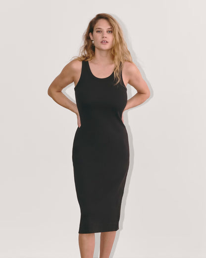 Everlane Black Ribbed Tank Dress - XS