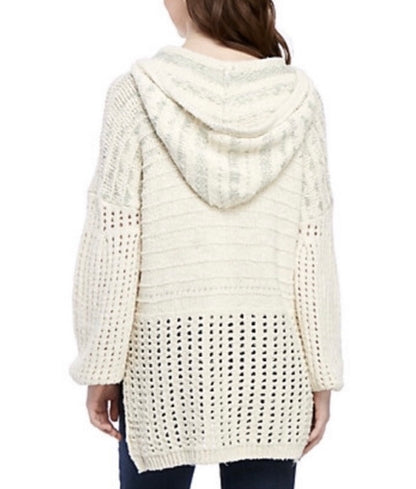 Free People One That I Want Hooded Sweater in Natural - XS