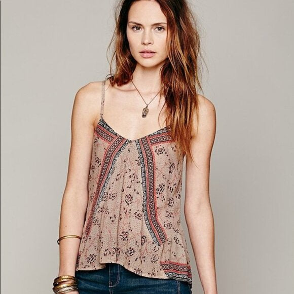 Free People One Mixed Print Cami - Medium
