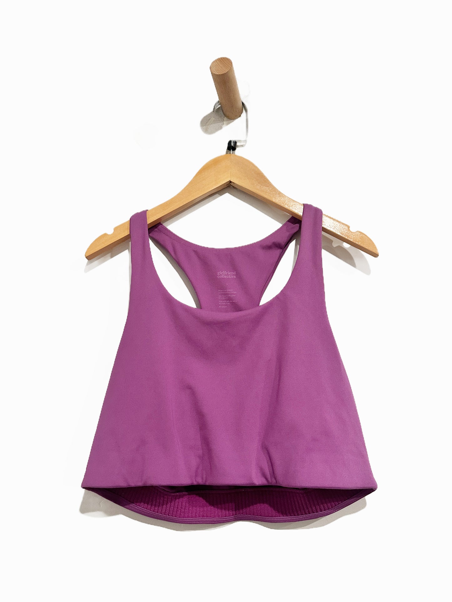 Girlfriend Collective Paloma Racerback Bra in Plum - Large