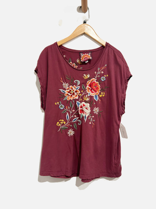 Johnny Was Embroidered Floral Shirt- XS