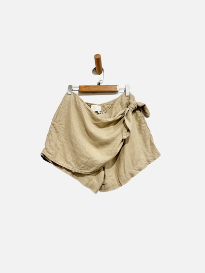 Anthropologie Tan Linen Skort - 2