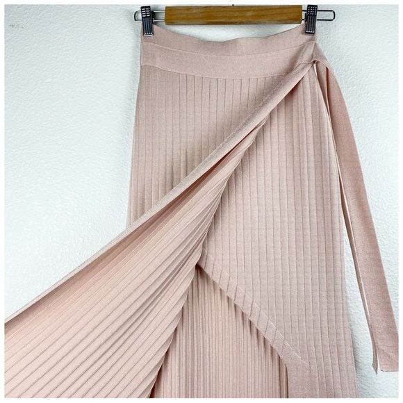 Free People Under Sun Ribbed Maxi Skirt in Pink Size XS