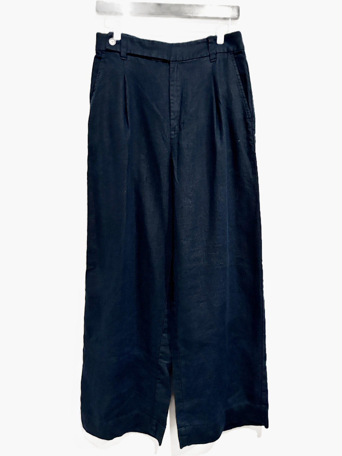 Madewell The Harlow Wide-Leg Linen Pant in Deep Indigo - 4