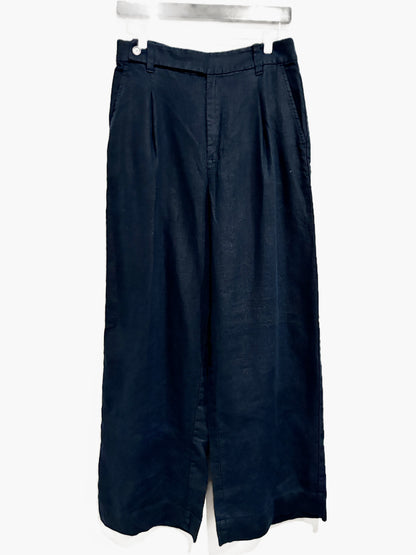 Madewell The Harlow Wide-Leg Linen Pant in Deep Indigo - 4