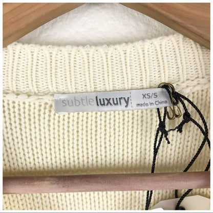 Subtle Luxury Ivory Ski Babe Sweater Size XS/S