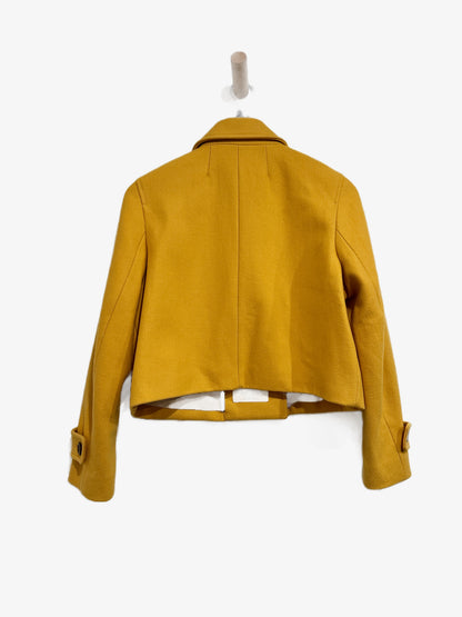 Anthropologie Cartonnier Luisa Yellow Cropped Peacoat - Medium