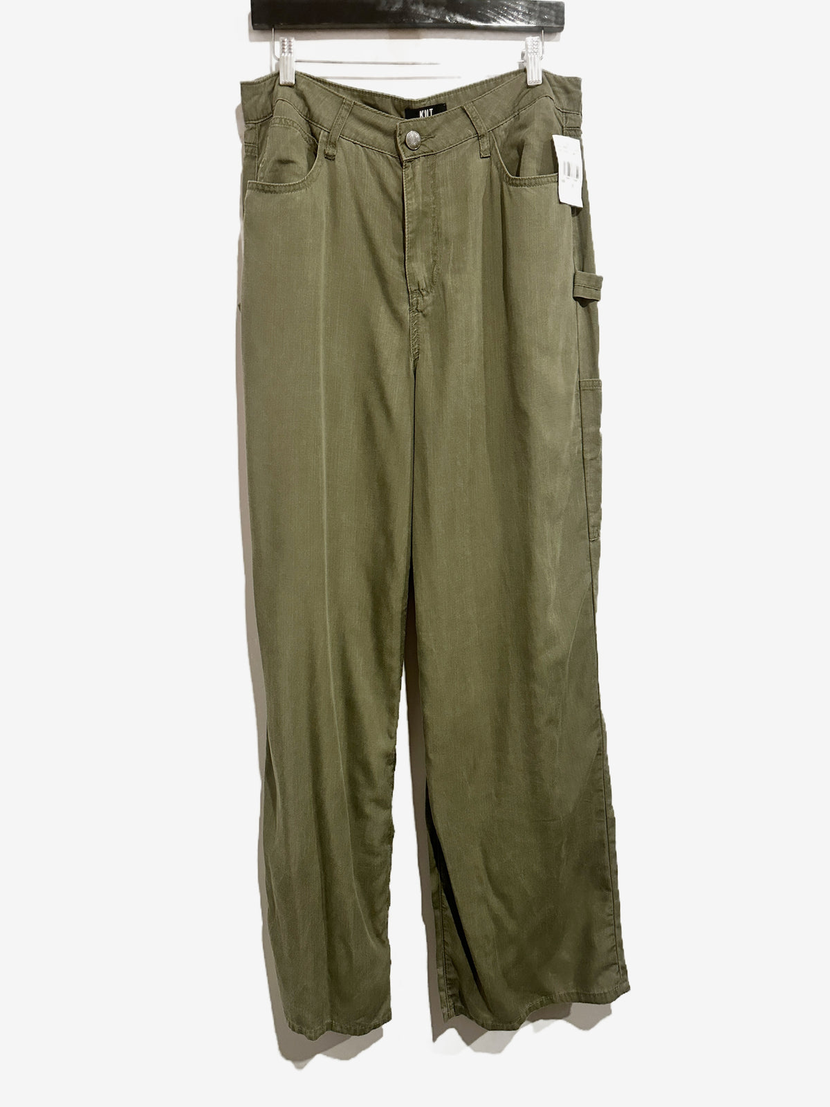 Kut Sienna High Rise Wide Leg Trousers in Olive - 10