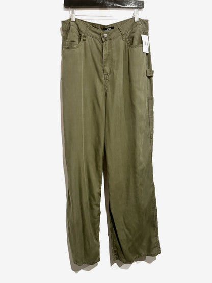 Kut Sienna High Rise Wide Leg Trousers in Olive - 10