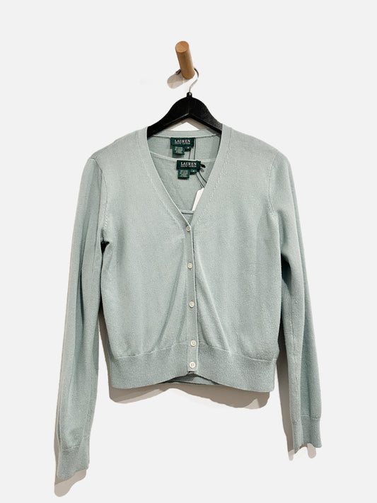 Ralph Lauren Blue Silk/Cashmere Cardigan and Tank Set- Medium