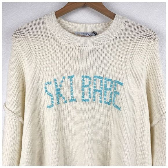 Subtle Luxury Ivory Ski Babe Sweater Size XS/S