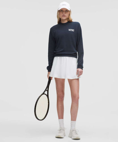 Lululemon Cotton French Terry Crewneck Pullover Tennis Club in True Navy