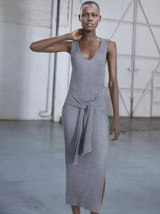 Good American Purple Rib Maxi Dress - 5