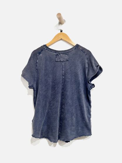 Free People Be My Baby Blue Tee-Shirt - Medium