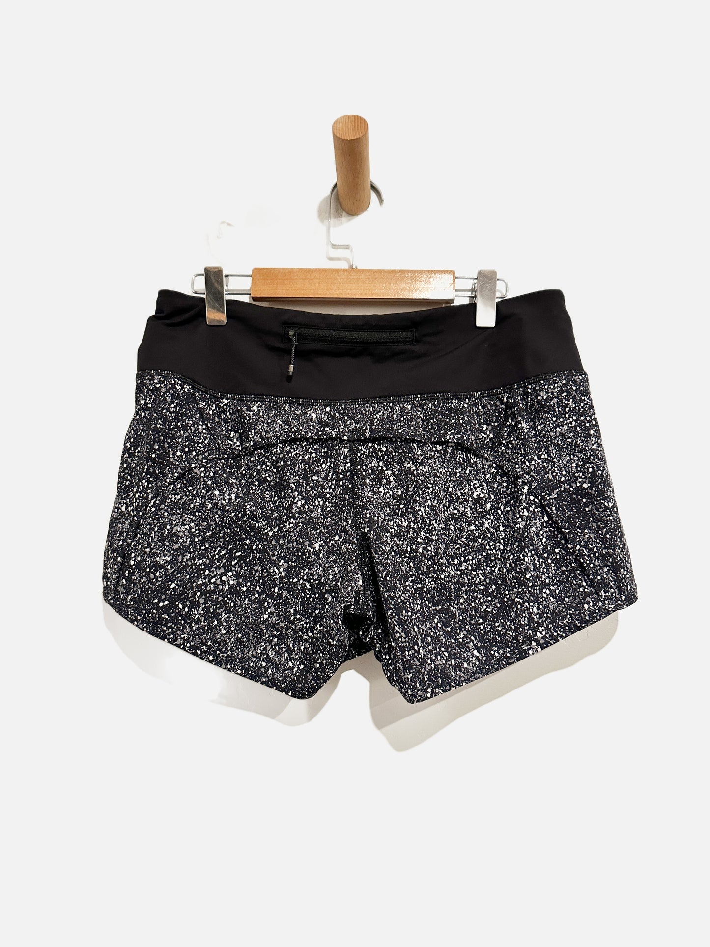 Lululemon Run Speed Black Speckled Shorts - 4