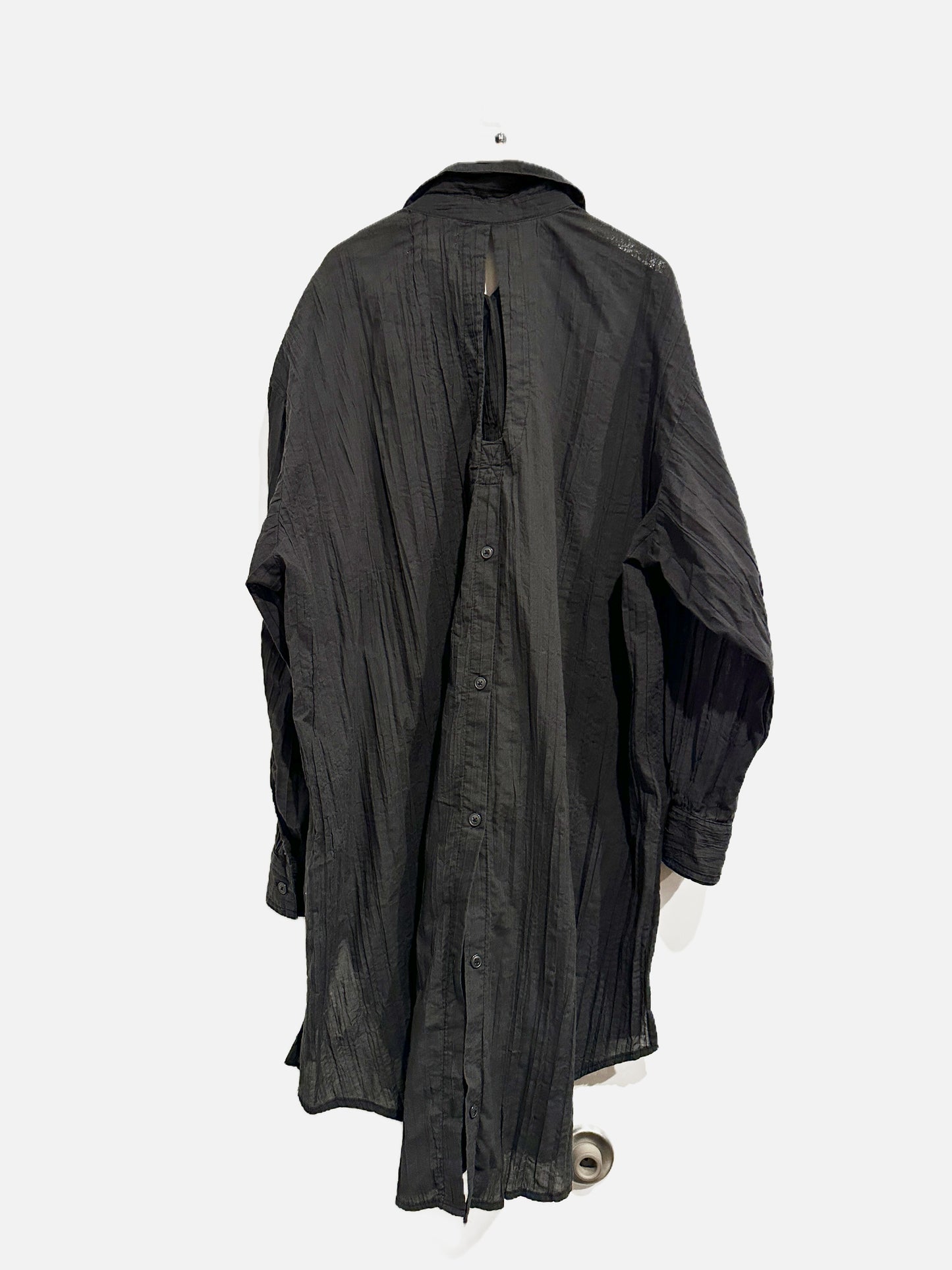 Urban Outfitters Black Long Sleeve Crinkle Dress - Medium