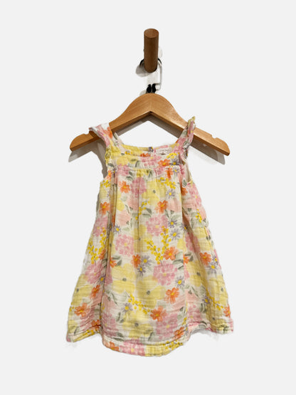 Angel Dear Pink/Yellow Floral Dress - 12- 18mo