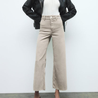 Zara Cream The Marine Straight Jeans  - 10
