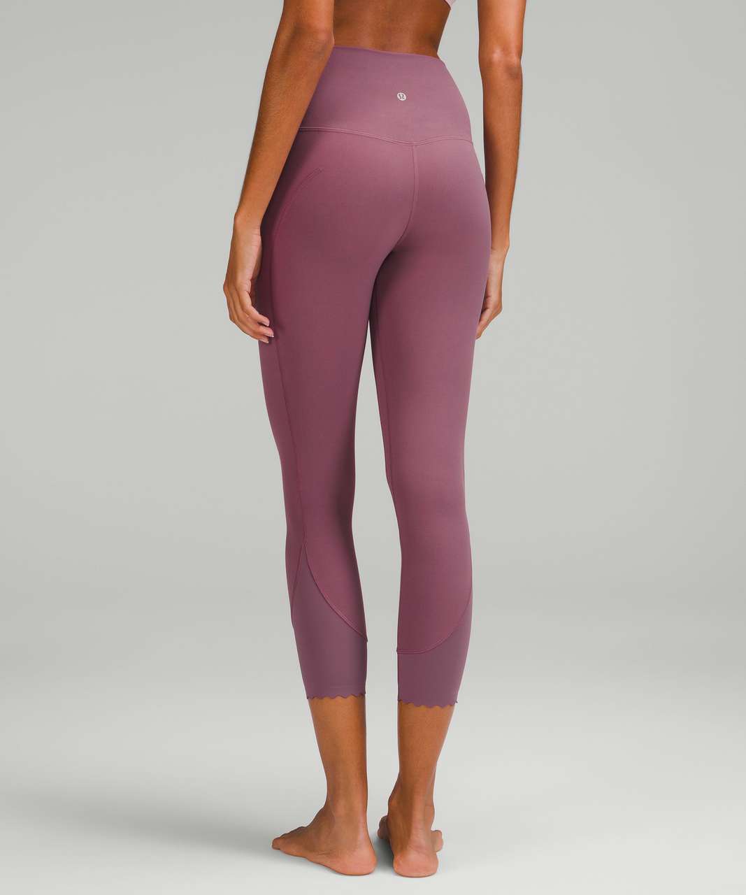 Lululemon Align Scalloped Hem High-Rise Crop 23" in Vintage Plum - 12